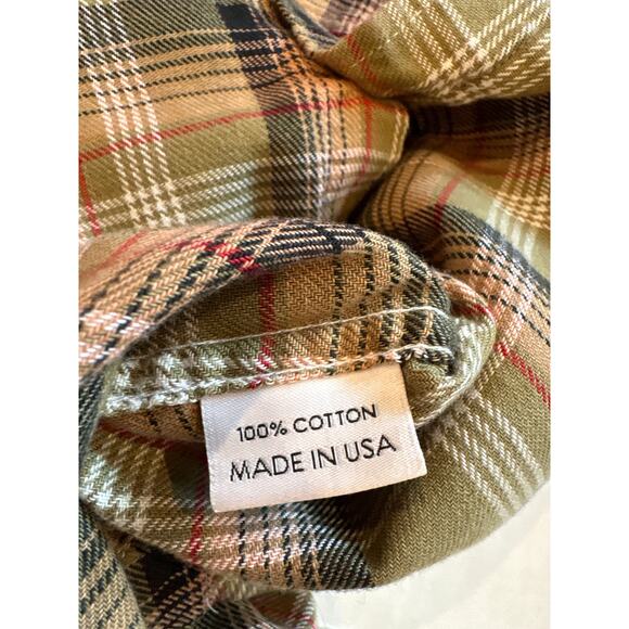 Gustin Men's Green Plaid Button Up Shirt Medium Long Sleeve Casual USA *READ* - Picture 5 of 9